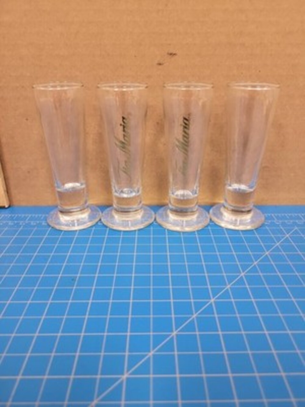 Tia Maria Liqueur Cordial Shot Glasses Set 4 Barware Collectible Drinkware